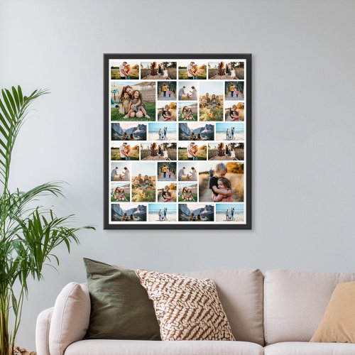 Personalized 32 Photo Collage Poster