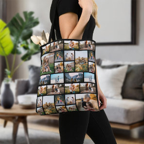 Personalized 32 Photo Collage Tote Bag