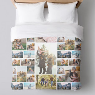 Personalized 35 Photo Collage Duvet Cover