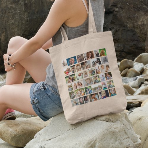Personalized 36 Photo Collage Custom Tote Bag