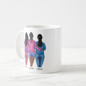 Personalized 3 Best Friends Trouble Quote Coffee Mug (Front Left)