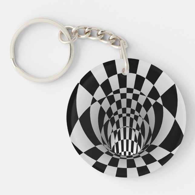 Personalized 3-D Optical Illusion Acrylic Keychain (Front)