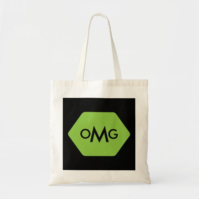 Personalized 3 letter monogram black green bag (Front)