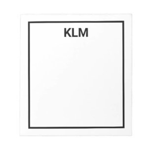 Personalized 3 Letter Monogram Notepad