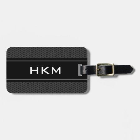Personalized 3 Letter Monogram Travel Luggage Tag