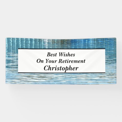 Personalized 3 Lines of Text Reflection Retirement Banner