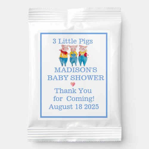 Personalized 3 Little Pigs Party Blue Margarita Drink Mix
