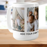 Personalized 3 Photo and Text Coffee Mug<br><div class="desc">Personalized 3 Photo and text keepsake mug from Ricaso - add your own photographs or artwork - photo keepsake gifts make the best presents</div>
