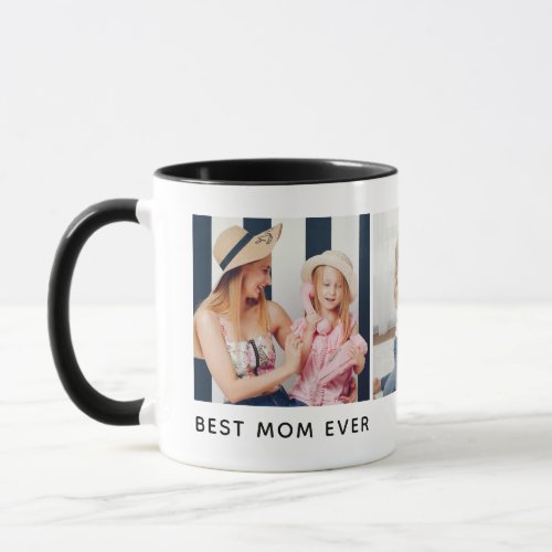 Personalized 3_photo Best Mom Ever Mug