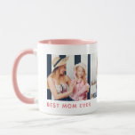 Personalized 3-photo 'Best Mom Ever' Mug<br><div class="desc">Personalize this modern, elegant mug with 3 photos of you and your mom and any text you like to create a beautiful gift that she will treasure. It makes a great Mother's Day or birthday gift. Tip: Try to use photos with similar colors to make this design really pop. If...</div>