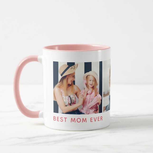 Personalized 3-photo 'Best Mom Ever' Mug (Left)