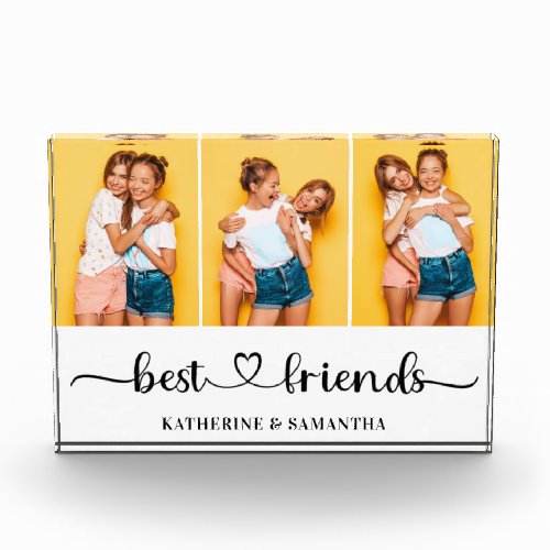 Personalized 3 Photo Collage Best Friends Forever
