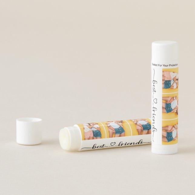 Personalized 3 Photo Collage Best Friends Forever  Lip Balm (In Situ)