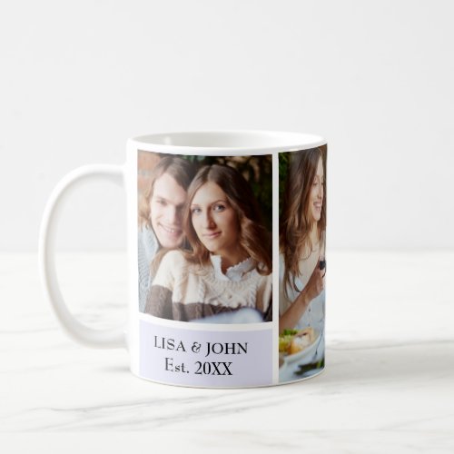 Personalized 3 Photo Collage Coffee Mug