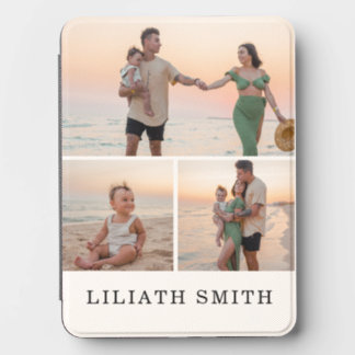 Personalized 3 Photo Collage Minimalist Family Kindle Cover