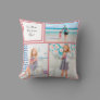 Personalized 3 Photo Collage Pink Mom Love Throw Pillow