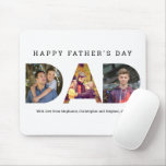 Personalized 3-Photo DAD Father's Day Photo Mouse Pad