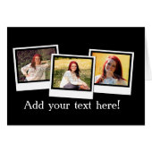 Personalized 3-Photo Snapshot Frames Custom Color (Front Horizontal)