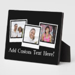 Personalized 3-Photo Snapshot Frames Custom Color
