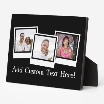 Personalized 3-photo Snapshot Frames Custom Color by cutencomfy at Zazzle
