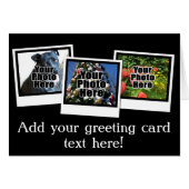 Personalized 3-Photo Snapshot Frames Custom Color (Front Horizontal)