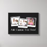 Personalized 3-Photo Snapshot Frames Custom Color Canvas Print
