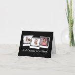 Personalized 3-Photo Snapshot Frames Custom Color Card