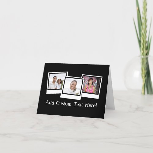 Personalized 3_Photo Snapshot Frames Custom Color Card