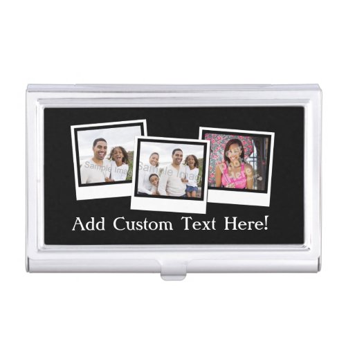 Personalized 3_Photo Snapshot Frames Custom Color Case For Business Cards