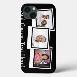 Personalized 3-Photo Snapshot Frames Custom Color iPhone 13 Case
