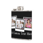 Personalized 3-Photo Snapshot Frames Custom Color Flask