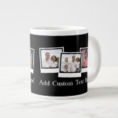 Personalized 3-Photo Snapshot Frames Custom Color Giant Coffee Mug (Front Right)
