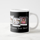 Personalized 3-Photo Snapshot Frames Custom Color Giant Coffee Mug (Right)