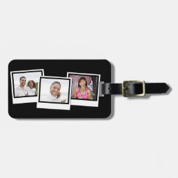 Personalized 3-Photo Snapshot Frames Custom Color Luggage Tag