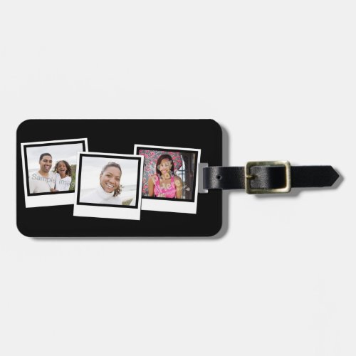 Personalized 3_Photo Snapshot Frames Custom Color Luggage Tag