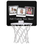 Personalized 3-Photo Snapshot Frames Custom Color Mini Basketball Hoop