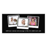 Personalized 3-Photo Snapshot Frames Custom Color Rack Card