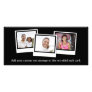 Personalized 3-Photo Snapshot Frames Custom Color Rack Card
