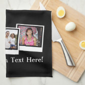 Personalized 3-Photo Snapshot Frames Custom Color Towel (Quarter Fold)