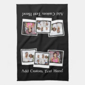 Personalized 3-Photo Snapshot Frames Custom Color Towel (Vertical)