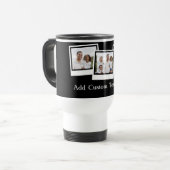 Personalized 3-Photo Snapshot Frames Custom Color Travel Mug (Front Left)