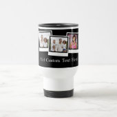 Personalized 3-Photo Snapshot Frames Custom Color Travel Mug (Center)