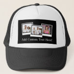 Personalized 3-Photo Snapshot Frames Custom Color Trucker Hat