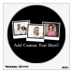 Personalized 3-Photo Snapshot Frames Custom Color Wall Decal