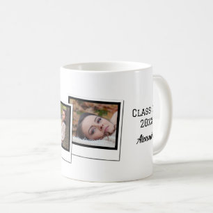 Personalized 3-Photo Snapshot Frames Graduation Coffee Mug