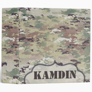 Personalized 3 Ring Scrapbook Army OCP Camo Unifor Binder