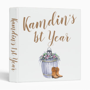 Personalized 3 Ring Scrapbook Summer Country Weddi 3 Ring Binder