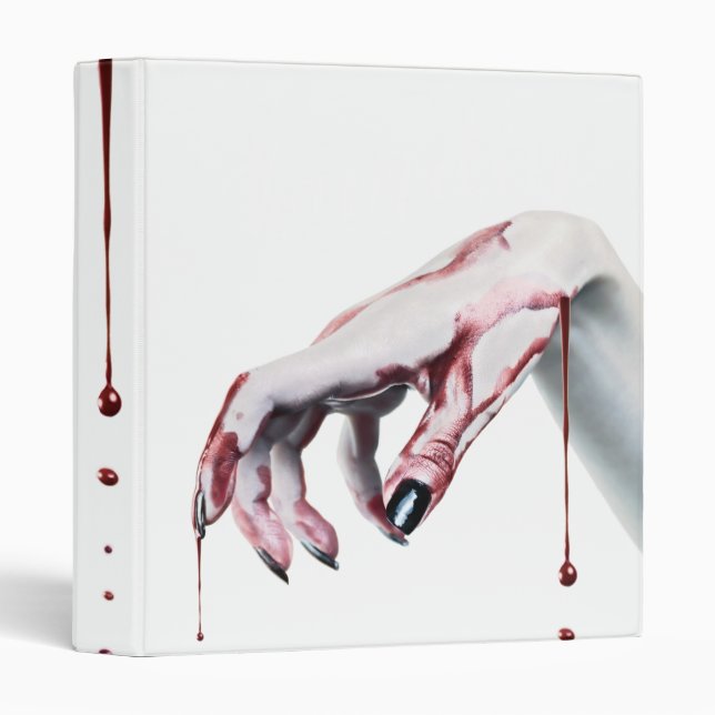 Personalized 3 Ring Scrapbook zombie blood drip va 3 Ring Binder (Front/Spine)