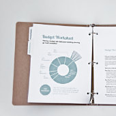 Personalized 3 Ring Wedding Planner Binder (Open)