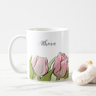 Personalized 3 Tulips